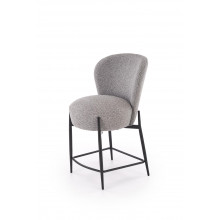 Krzesło barowe tapicerowane H126 65cm popiel Halmar