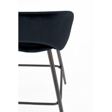 Krzesło barowe tapicerowane H-96 65cm czarne Halmar