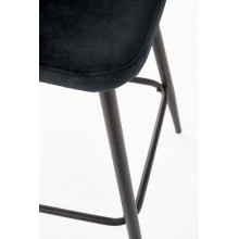 Krzesło barowe tapicerowane H-96 65cm czarne Halmar