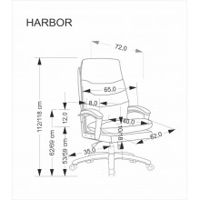 Fotel gabinetowy z ekoskóry Harbor czarny Halmar