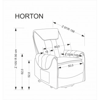 Fotel wypoczynkowy rozkładany z funkcją pionizacji Horton beżowy Halmar
