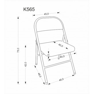 Krzesło składane metalowe K565 białe Halmar