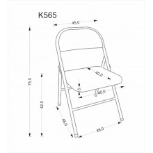 Krzesło składane metalowe K565 białe Halmar