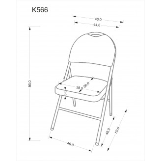 Krzesło składane tapicerowane K566 czarny / popiel Halmar