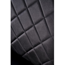 Krzesło welurowe pikowane K578 czarny / srebrny Halmar