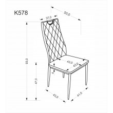 Krzesło welurowe pikowane K578 czarny / srebrny Halmar