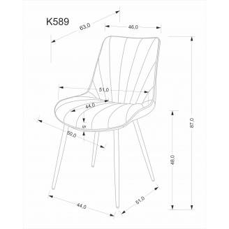 Krzesło welurowe K589 beżowe Halmar