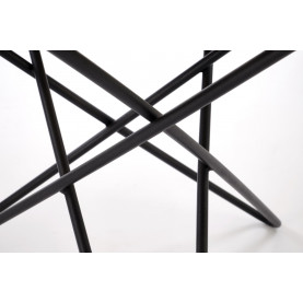 Stolik okrągły Leila 60cm biały marmur / czarny Halmar 2