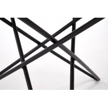 Stolik okrągły Leila 60cm biały marmur / czarny Halmar