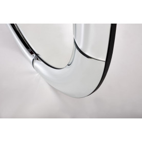 Lustro okrągłe glamour Moon 80cm srebrna rama Halmar 2