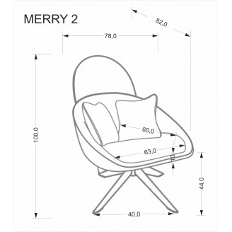 Fotel wypoczynkowy z funkcją obracania Merry II kremowy Halmar