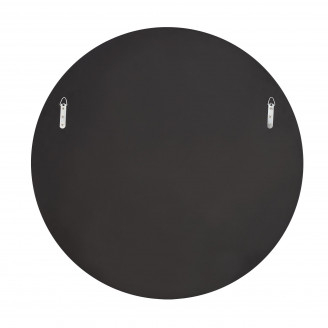 Lustro okrągłe glamour Moon 80cm srebrna rama Halmar