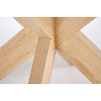 Stół okrągły 4-osobowy Morus 120cm odcienie drewna naturalnego Halmar