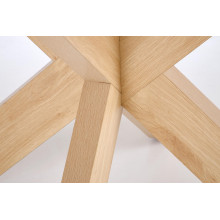 Stół okrągły 4-osobowy Morus 120cm odcienie drewna naturalnego Halmar