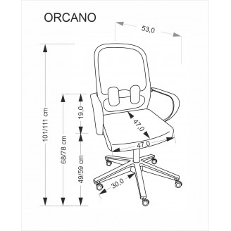 Fotel do komputera z siatki Orcano czarny Halmar