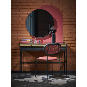 Lustro ścienne okrągłe Patina 70cm czarna rama Halmar 2