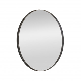 Lustro ścienne okrągłe Patina 70cm czarna rama Halmar