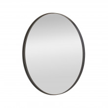 Lustro ścienne okrągłe Patina 70cm czarna rama Halmar