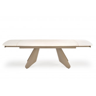 Stół nowoczesny rozkładany Salix 180-260x90cm trawertyn / kaszmir Halmar