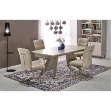 Stół nowoczesny rozkładany Salix 180-260x90cm trawertyn / kaszmir Halmar