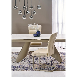 Stół nowoczesny rozkładany Salix 180-260x90cm trawertyn / kaszmir Halmar