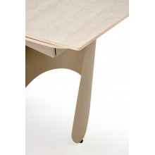 Stół nowoczesny rozkładany Salix 180-260x90cm trawertyn / kaszmir Halmar
