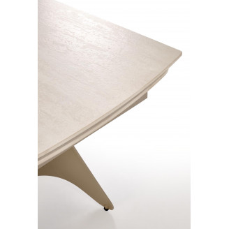 Stół nowoczesny rozkładany Salix 180-260x90cm trawertyn / kaszmir Halmar