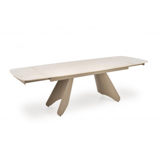 Stół nowoczesny rozkładany Salix 180-260x90cm trawertyn / kaszmir Halmar