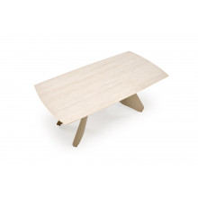 Stół nowoczesny rozkładany Salix 180-260x90cm trawertyn / kaszmir Halmar