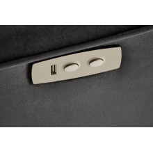 Fotel rozkładany z masażem i usb Semir II Velvet czarny Halmar