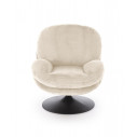 Fotel tapicerowany obrotowy Shell kremowy Halmar