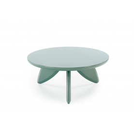 Stolik okrągły modern Soraya 80cm jasny niebieski Halmar 2
