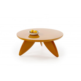 Stolik okrągły modern Soraya 80cm musztardowy Halmar