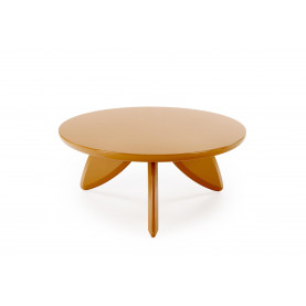 Stolik okrągły modern Soraya 80cm musztardowy Halmar 2