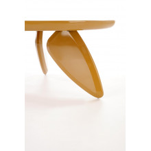 Stolik okrągły modern Soraya 80cm musztardowy Halmar