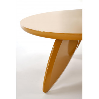 Stolik okrągły modern Soraya 80cm musztardowy Halmar