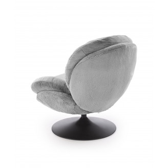 Fotel tapicerowany obrotowy Shell popielaty Halmar