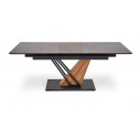 Stół rozkładany nowoczesny Volant 160-200x90cm czarny marmur / dąb złoty / czarny Halmar