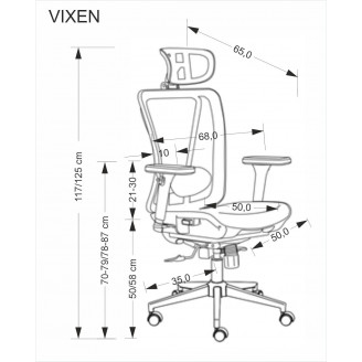 Fotel biurowy regulowany Vixen czarny Halmar