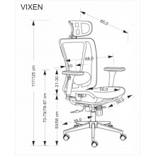 Fotel biurowy regulowany Vixen czarny Halmar