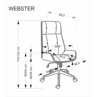Fotel gabinetowy z ekoskóry Webster orzech / beżowy Halmar