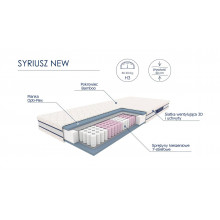 Materac sprężyny kieszeniowe, pianka Opti-Flex Syriusz 140x200cm Halmar