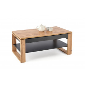 Ława z podnoszonym blatem Betty 120cm dąb artisan / czarny Halmar 2