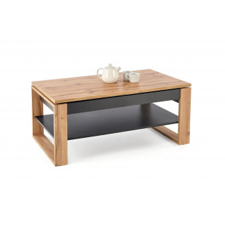 Ława z podnoszonym blatem Betty 120cm dąb artisan / czarny Halmar