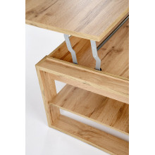 Ława z podnoszonym blatem Betty 120cm dąb artisan Halmar