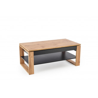 Ława z podnoszonym blatem Betty 120cm dąb artisan / czarny Halmar