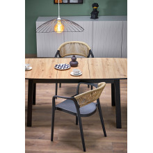 Stół rozkładany loft Barril 130-17072cm dąb artisan / czarny Halmar