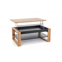 Ława z podnoszonym blatem Betty 120cm dąb artisan / czarny Halmar
