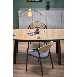 Stół rozkładany loft Barril 130-17072cm dąb artisan / czarny Halmar