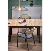 Stół rozkładany loft Barril 130-17072cm dąb artisan / czarny Halmar